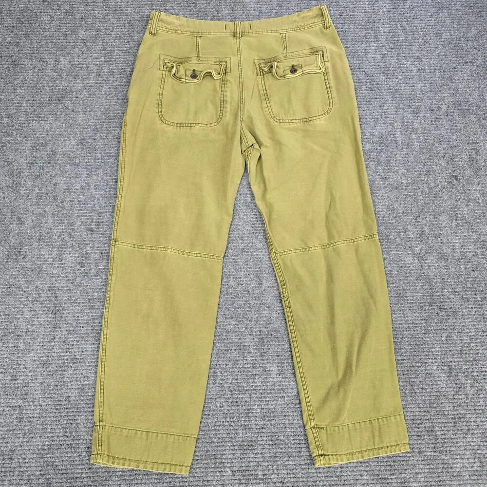 Free People High Rise Utility Boyfriend Pants Womens 29 31x28 Moss Green